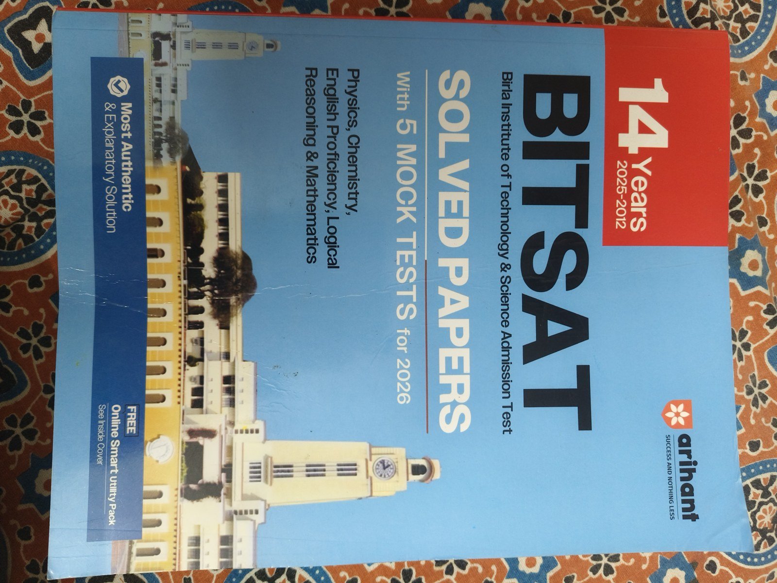 14 Years BITSAT Solved Papers + 5 Mock Test - New Book - Bookaao