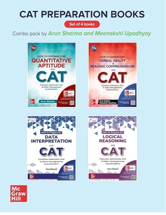 Arun Sharma CAT Combo/Bundle - Quantitative Aptitude + Verbal Ability and Reading Comprehension + Logical Reasoning + Data Interpretation for CAT 2024 Exam | Latest edition 2024-25 | SET of 4 books Product