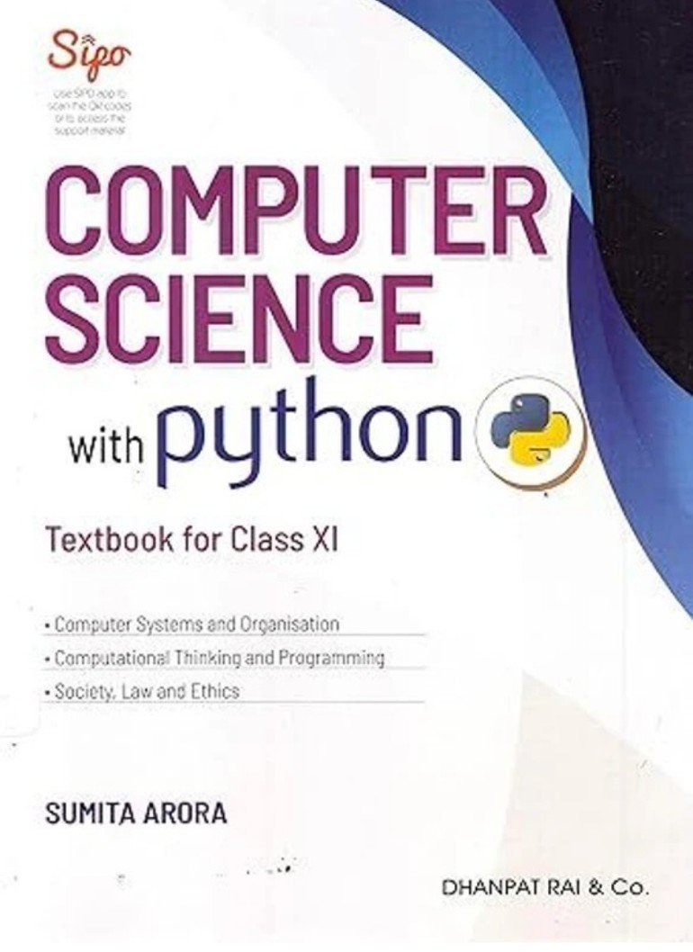Computer science with python textbook for class XI