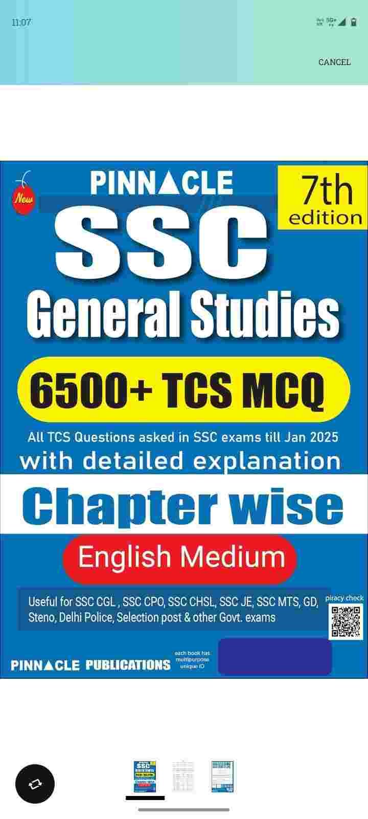 Pinnacle SSC General Studies 7th edition
