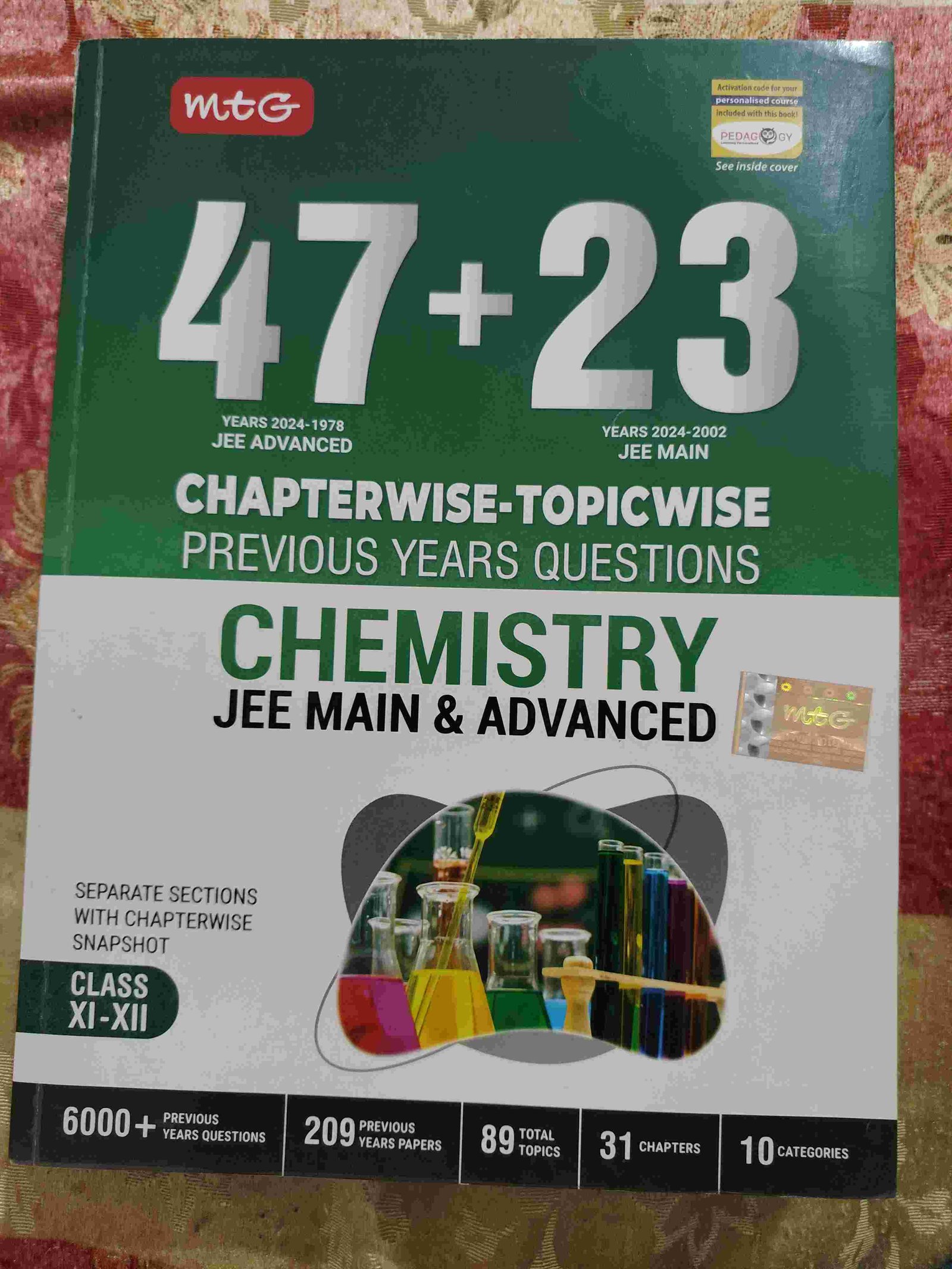 MTG Chemistry PYQ book (JEE Main and Advanced)
