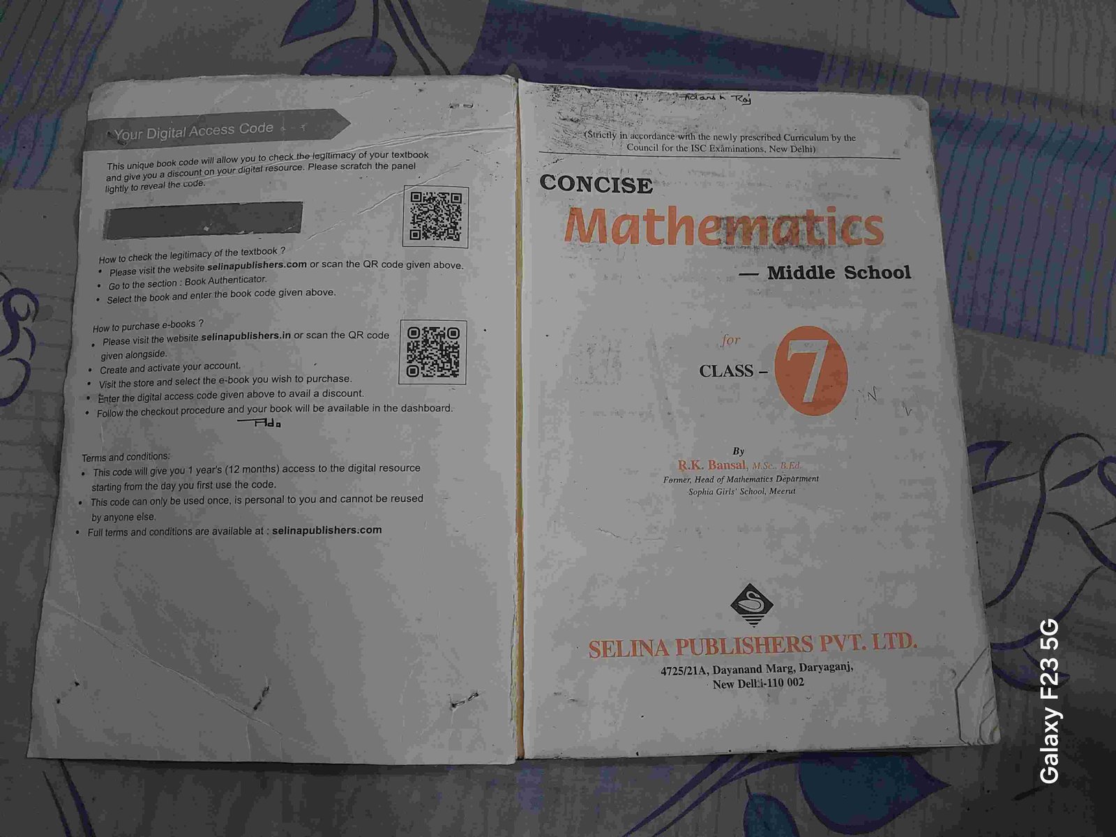 Concise mathematics class 7th