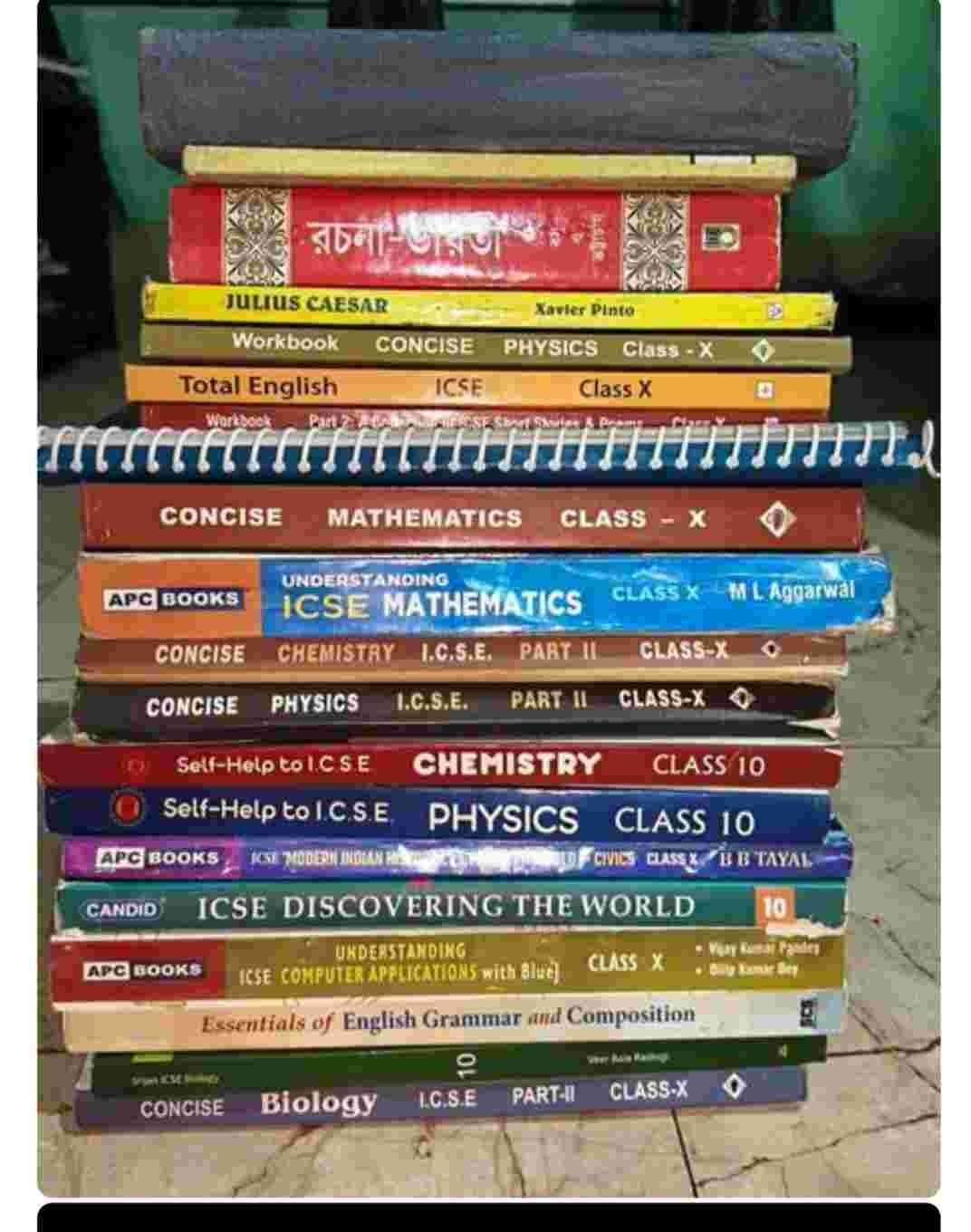 Excellent bundle of ICSE Class 10 textbooks coveri