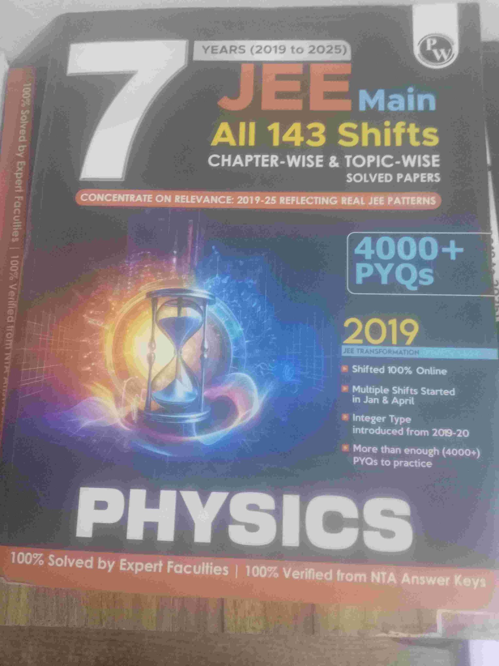 PW Jee Mains PYQ of 7 years 2019-2025 untouched