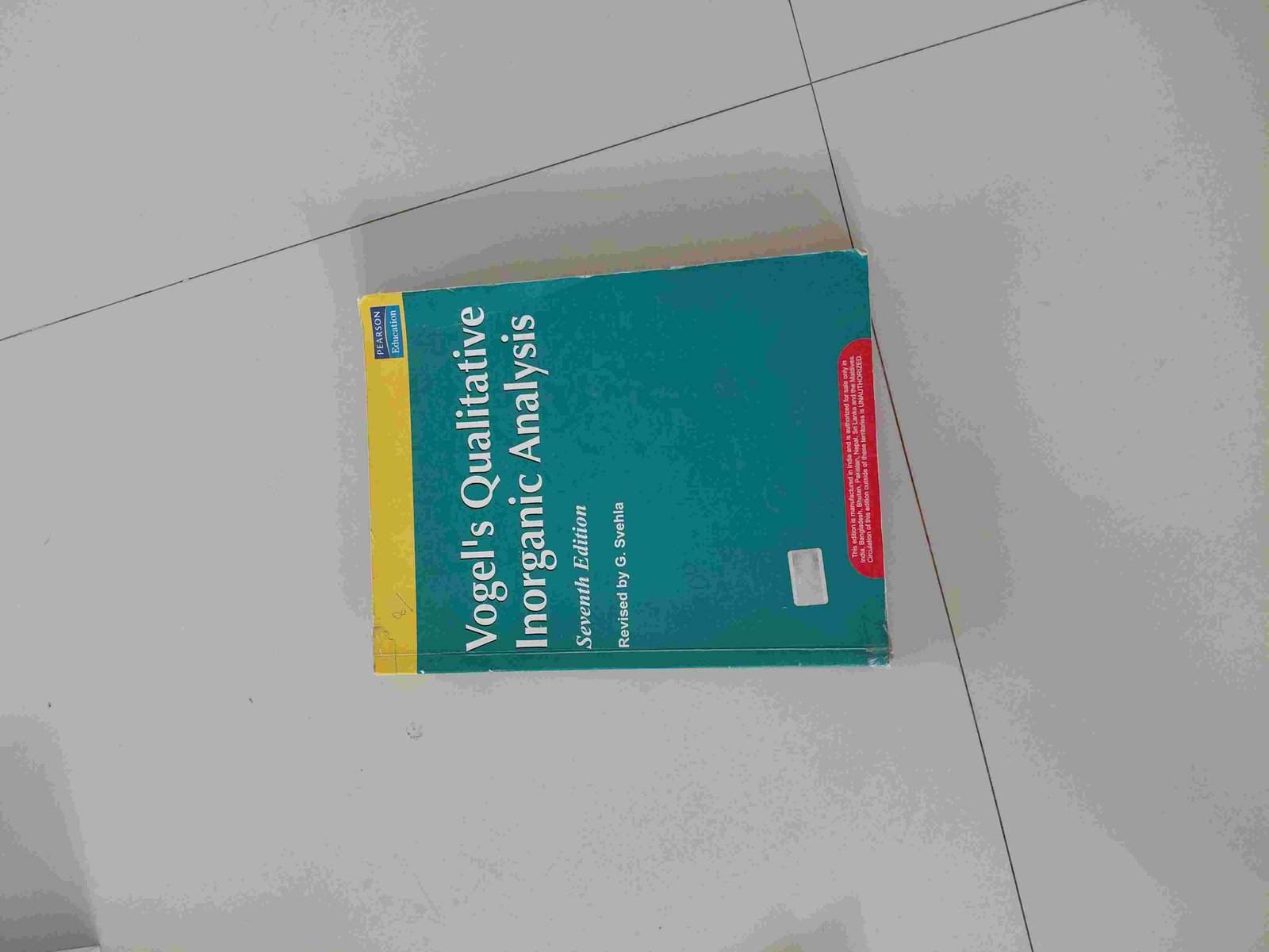 Vogels qualitative inorganic analysis