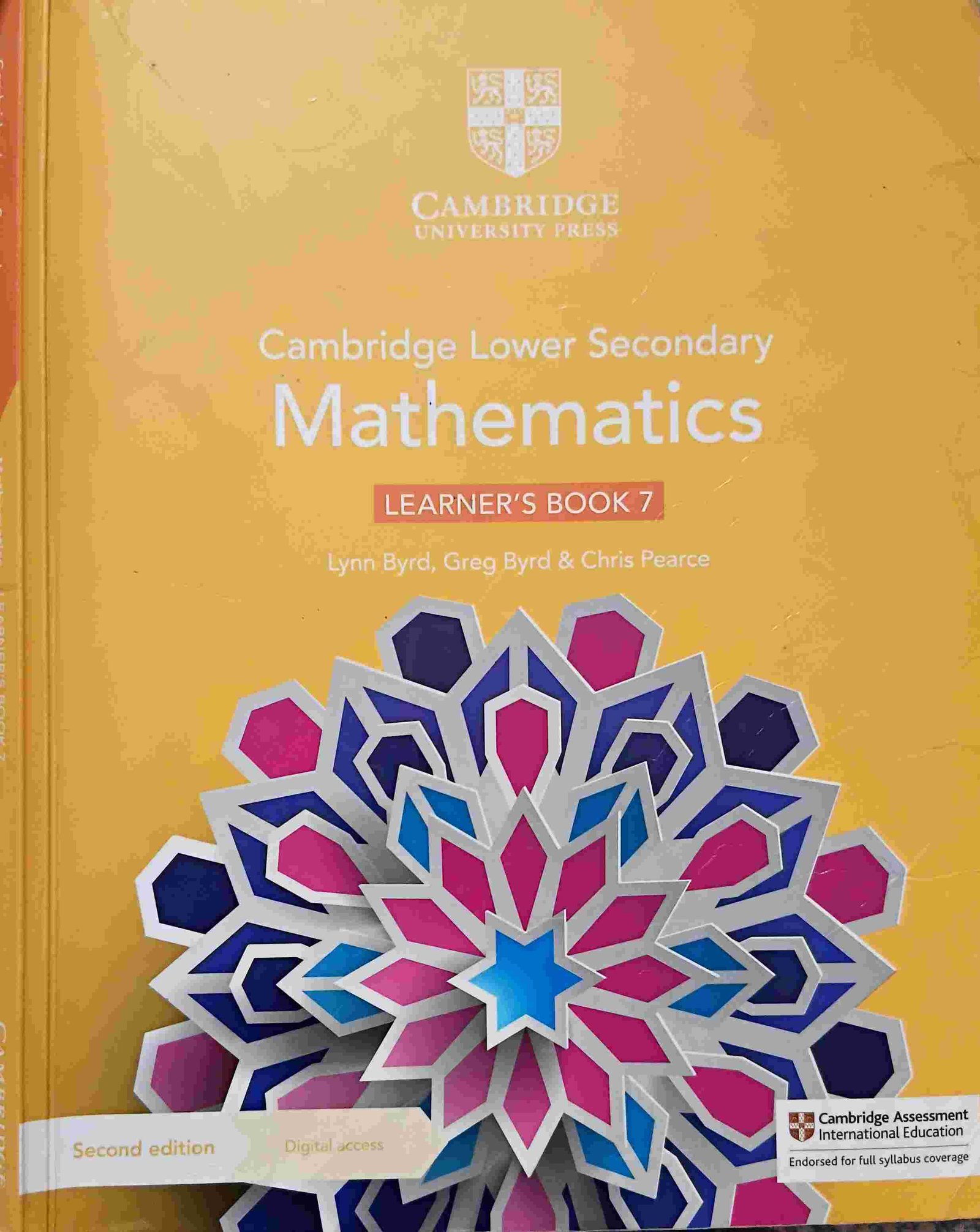 Cambridge lower secondary mathematics book 7
