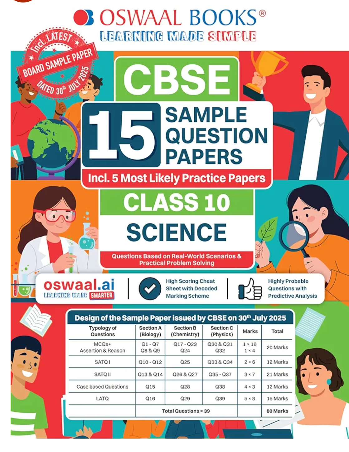Oswaal Books 15 Sample papers Class 10 Science