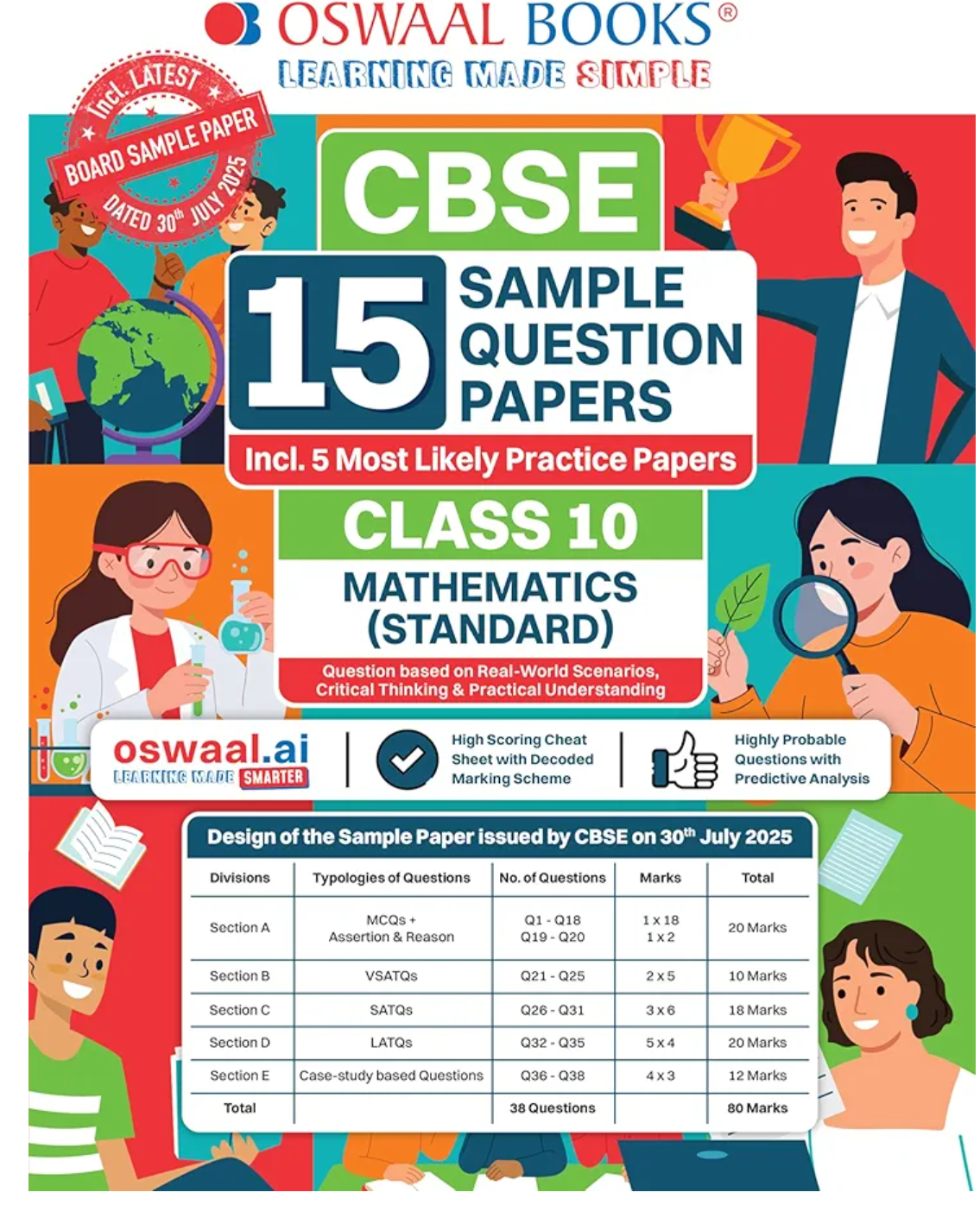 Oswaal Books 15 Sample papers Class 10 Mathematics