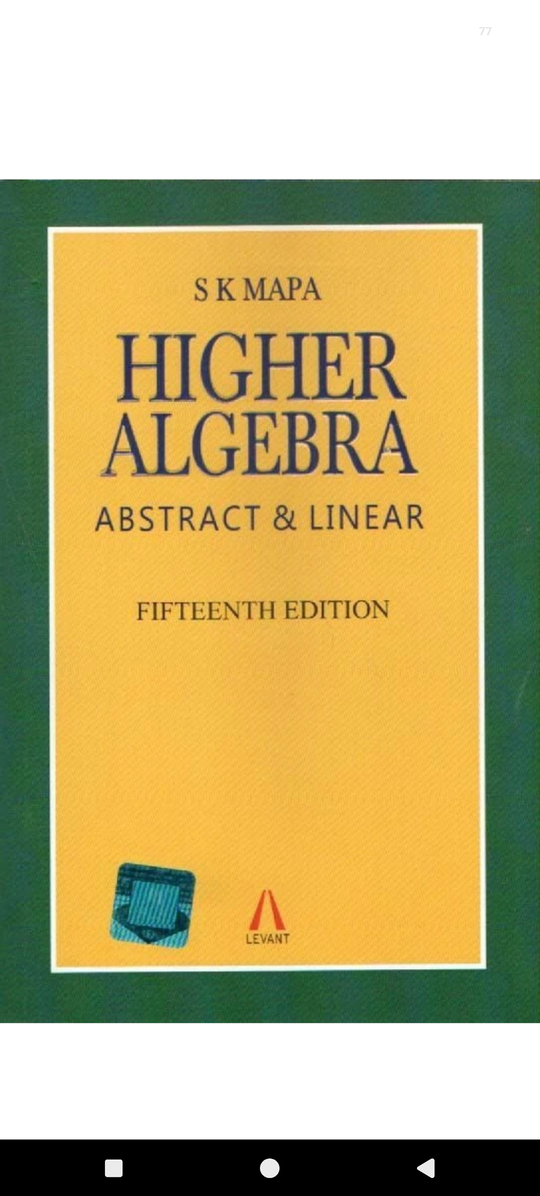 Higher Algebra:15th Edition