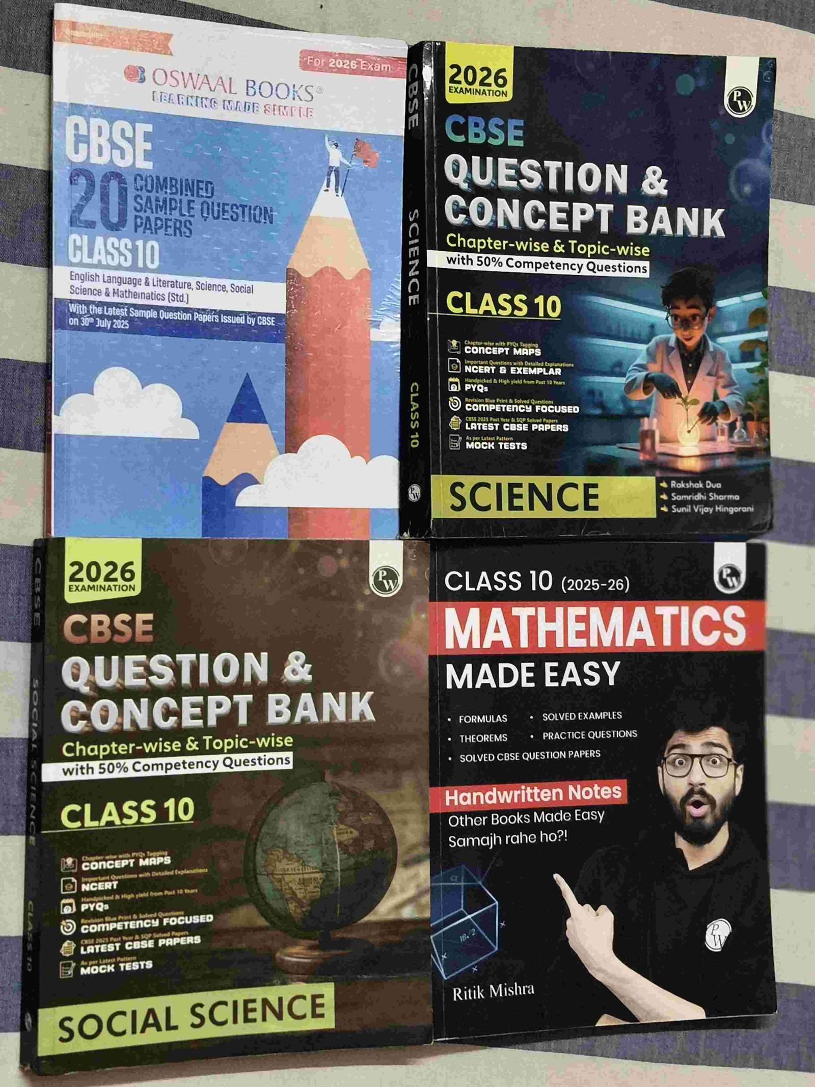 Class 10 Full Set | PW + Oswaal | Best Condition