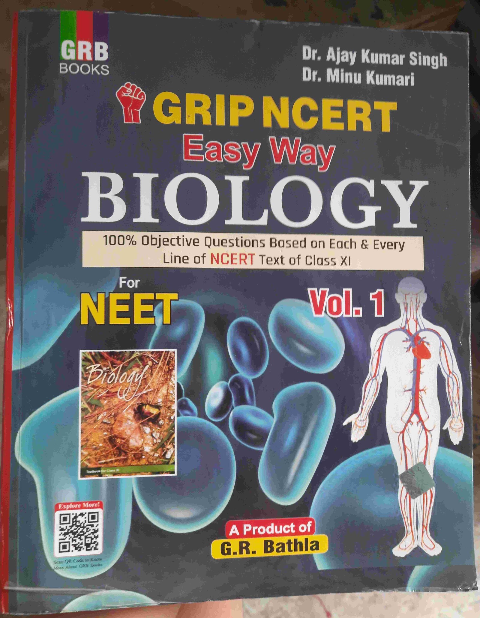 GRB Grip ncert biology volume 1. class 11th part.