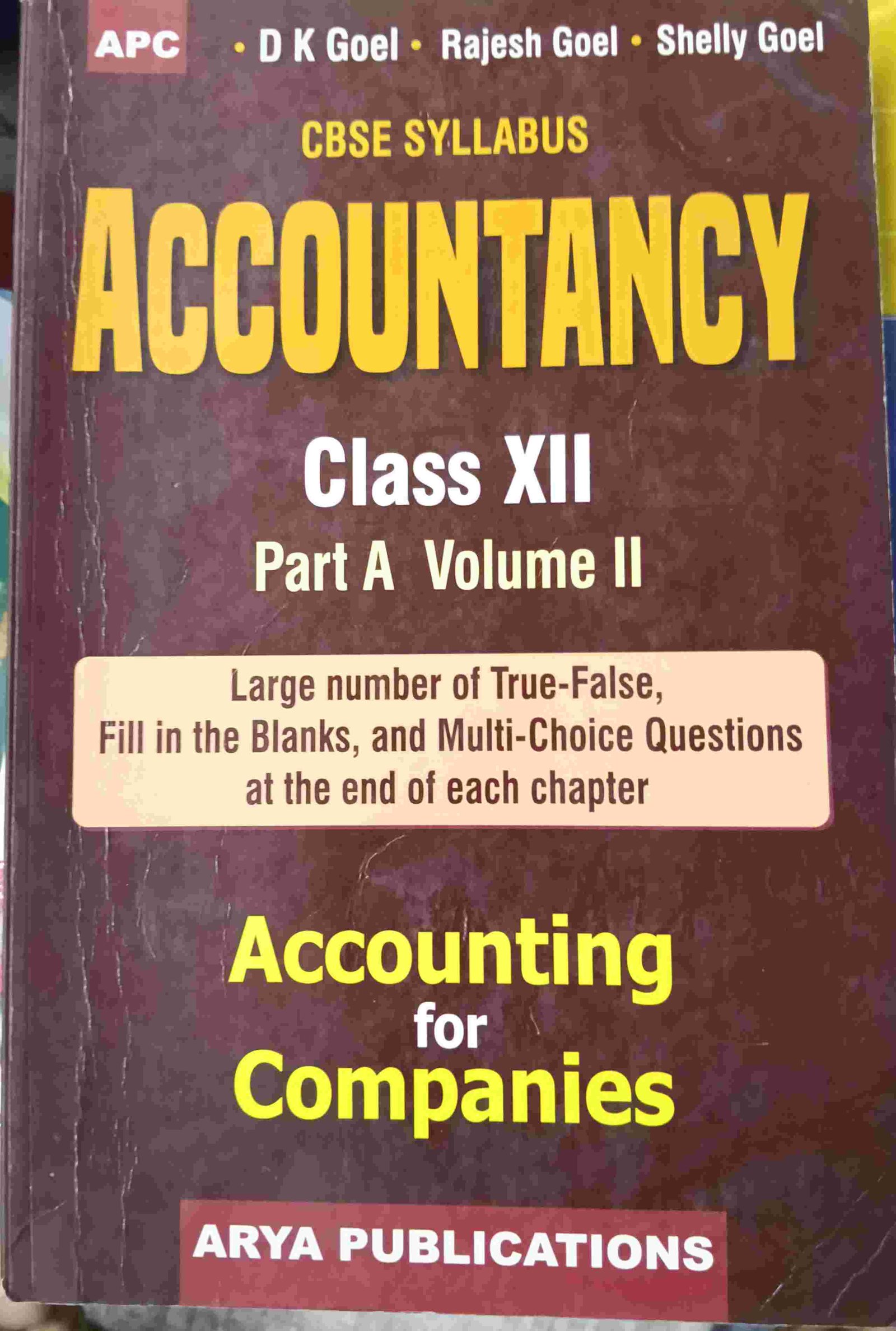 Accountancy (D.K Goel) class 12th
