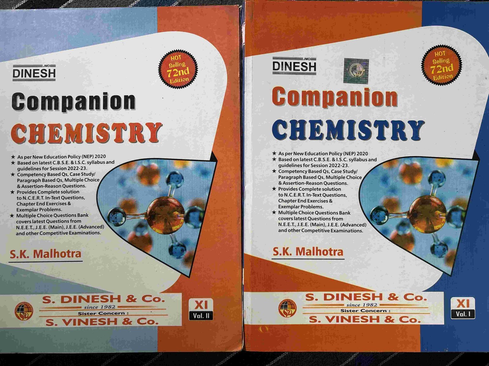 DINESH COMPANION CHEMISTRY (vol 1 and 2)