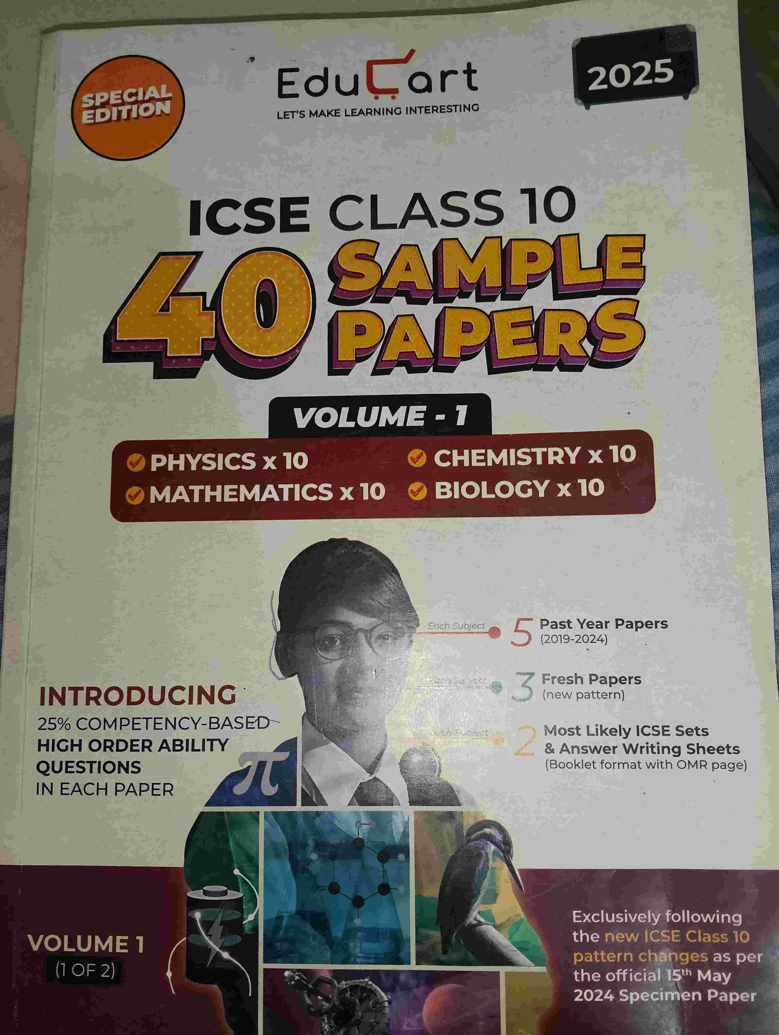 ICSE CLASS 10 40 SAMPLE PAPERS - Vol 1 (Science)