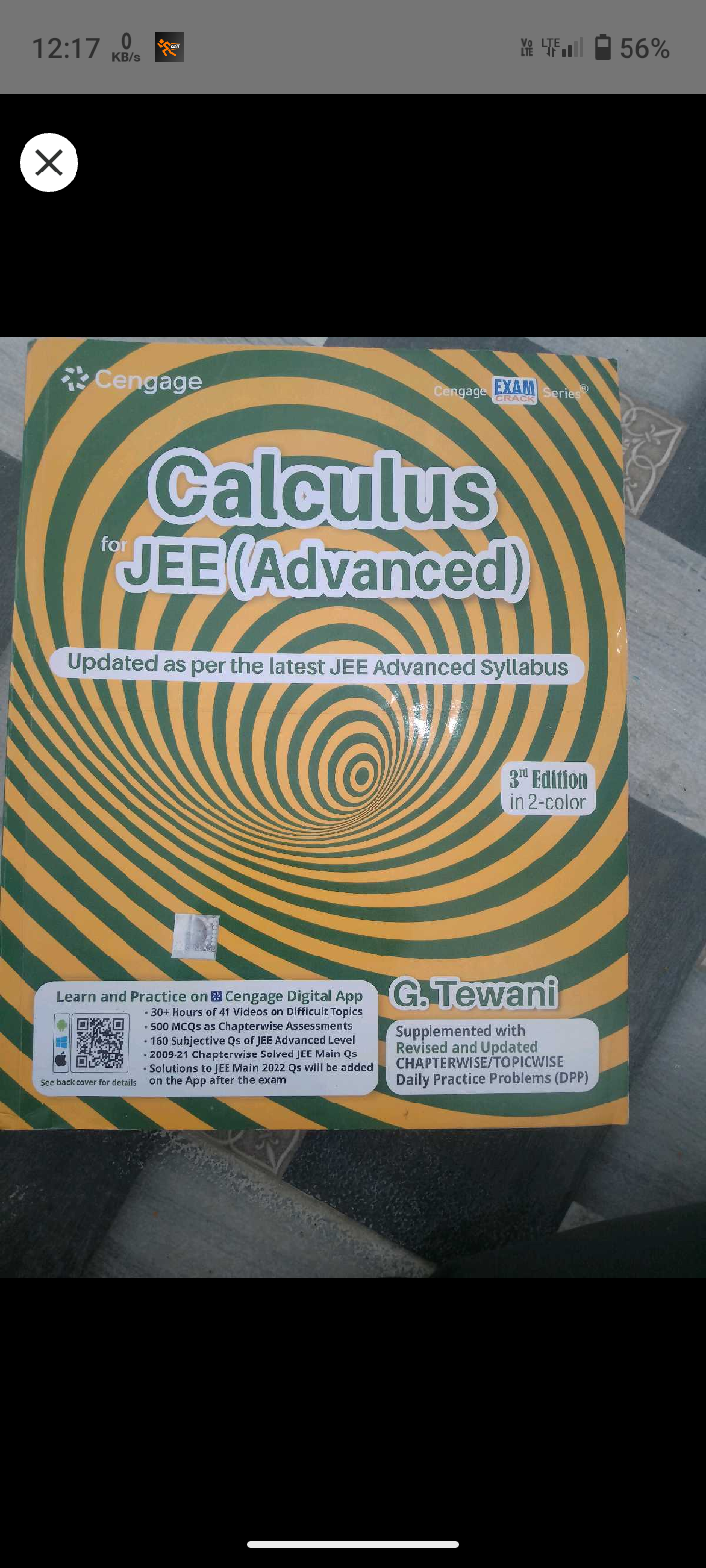 Cengage of calculus mathematics for iit jee