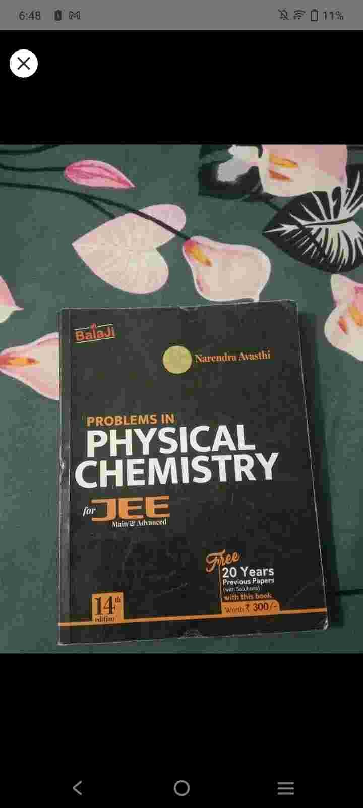 N Avshti Problems in Physical Chemistry for JEE