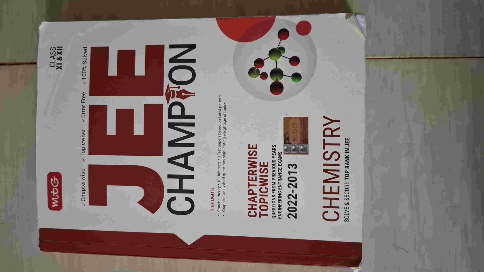 MTG Chemistry jee main&adv pyq 11 years