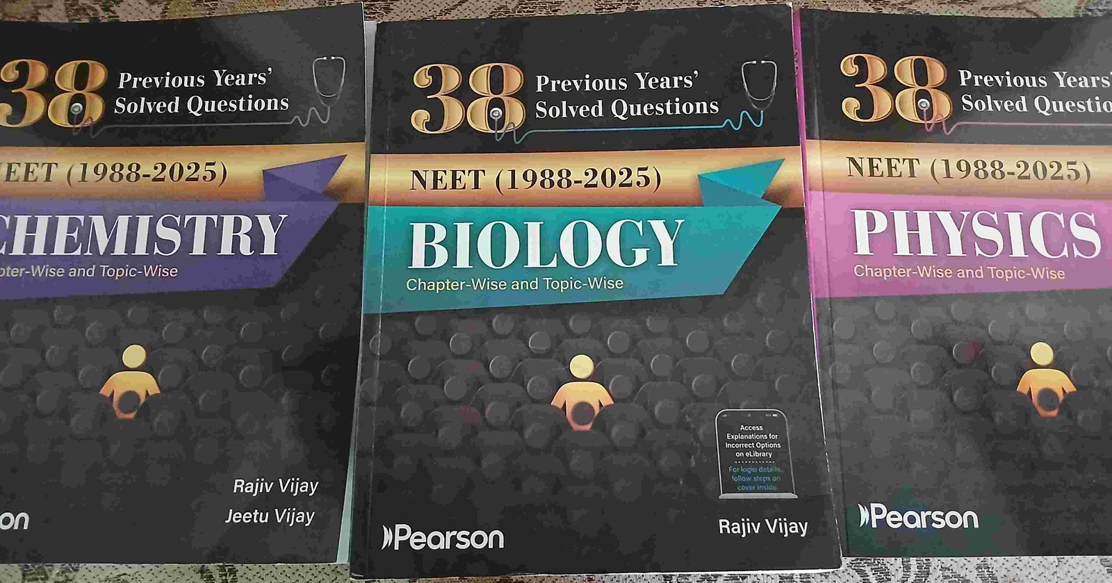 Pearson 38 Years NEET PYQ Combo Set (PCB)
