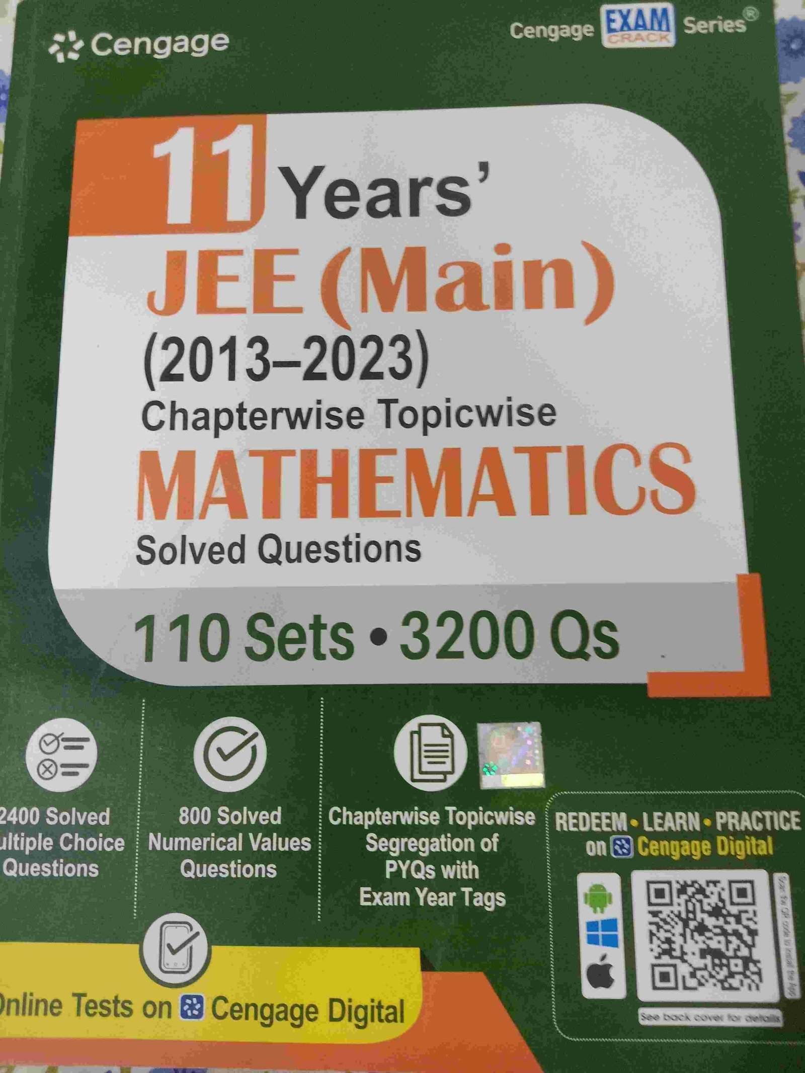 CENGAGE 11 years jee main mathematics pyq book