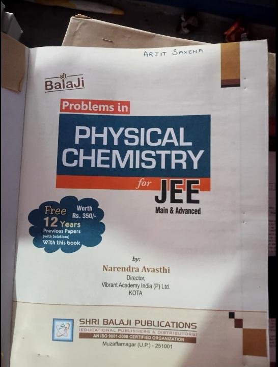 N avasthi for physical chemistry