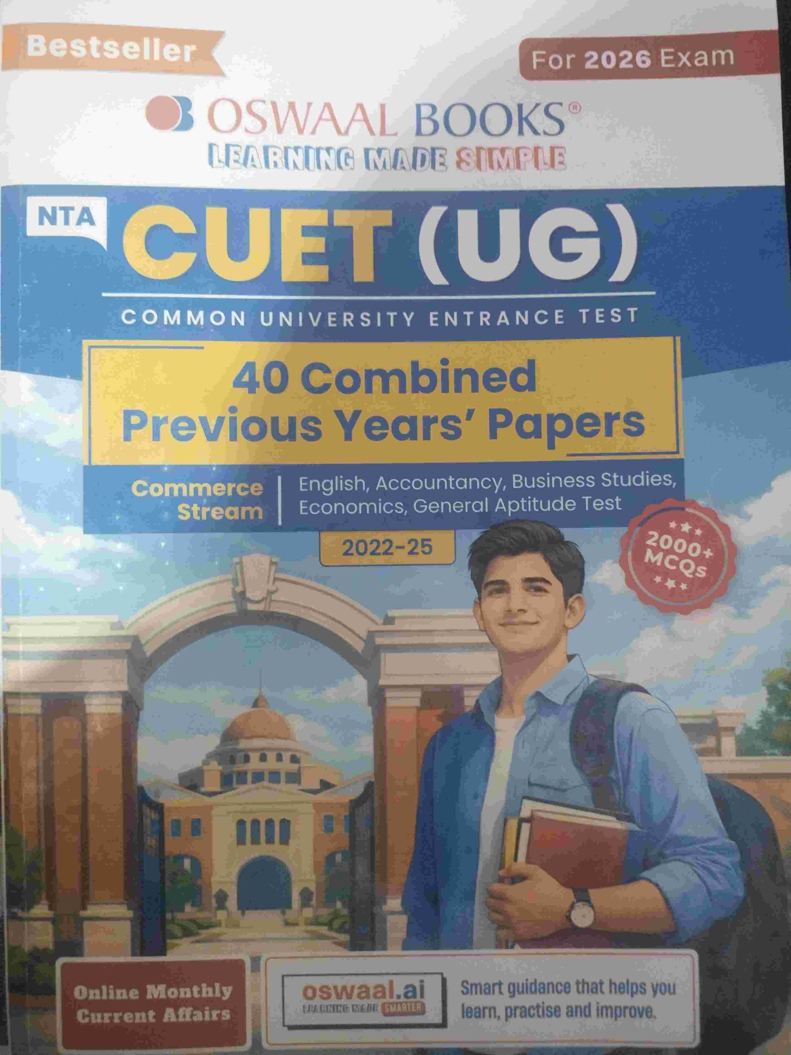 Oswal cuet commerce stream 40 combined pyqs