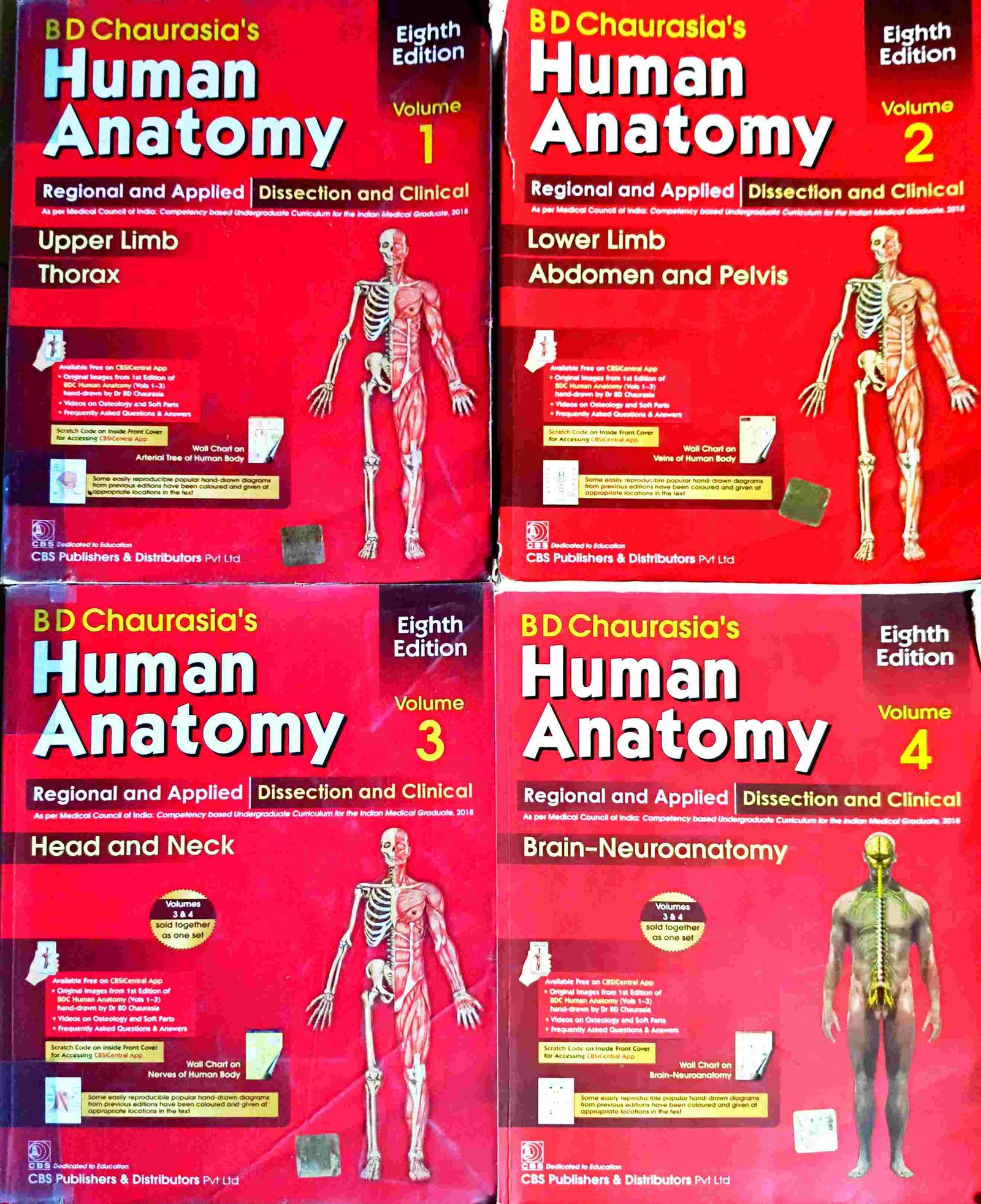 Human anatomy vol 1234