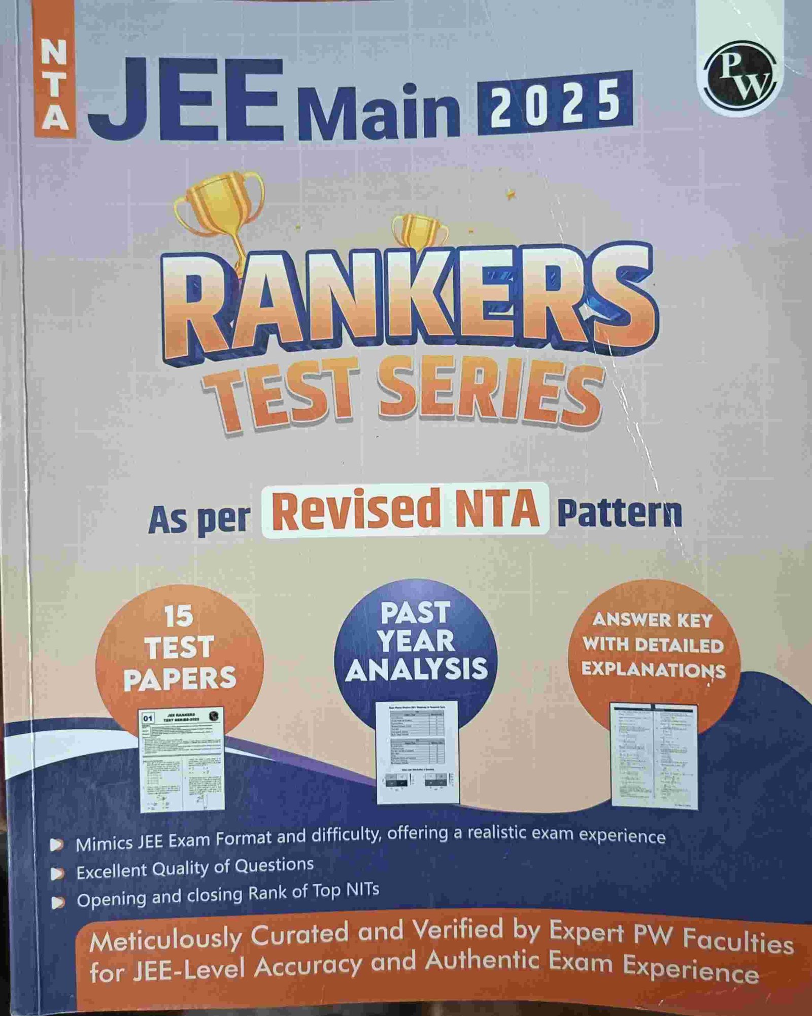 PW Jee mains rankers test series 2025