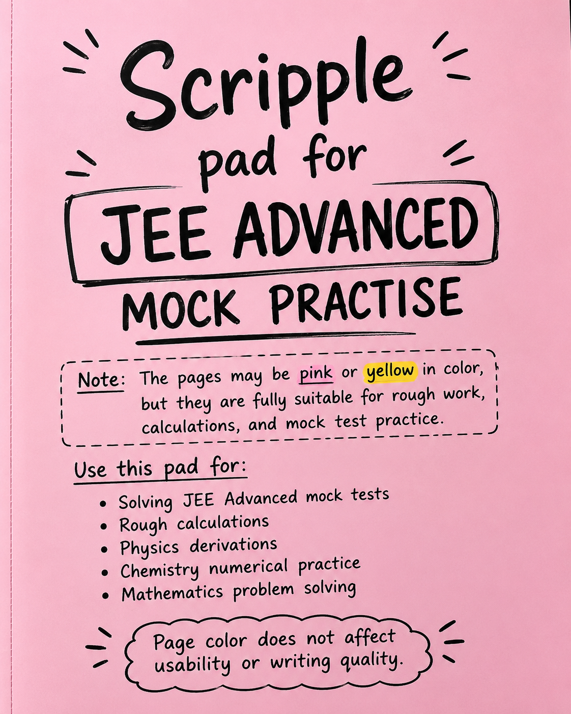 Scripple pads jee advanced