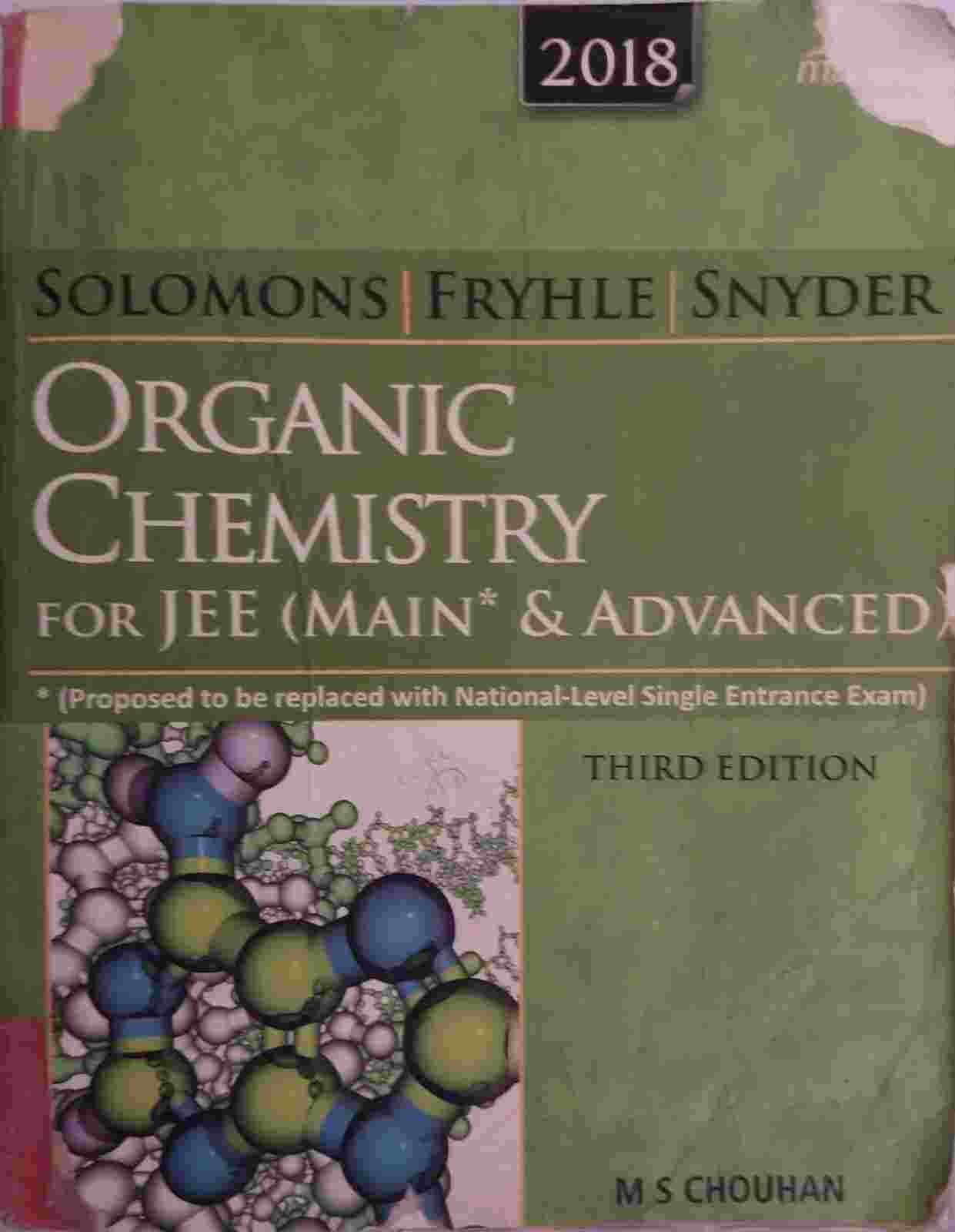 Solomons Fryhle Snyder Organic Chemistry for JEE