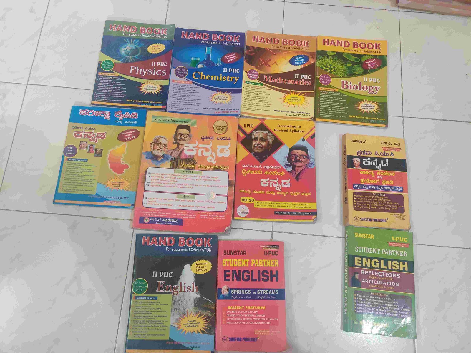 1st & 2nd puc model papers (pcmb) + language guide - Second Hand - Bookaao