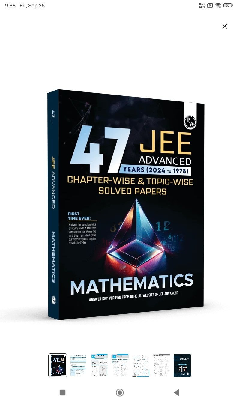 47 Years Mathematics Chapterwise pw pyq book - New Book - Bookaao
