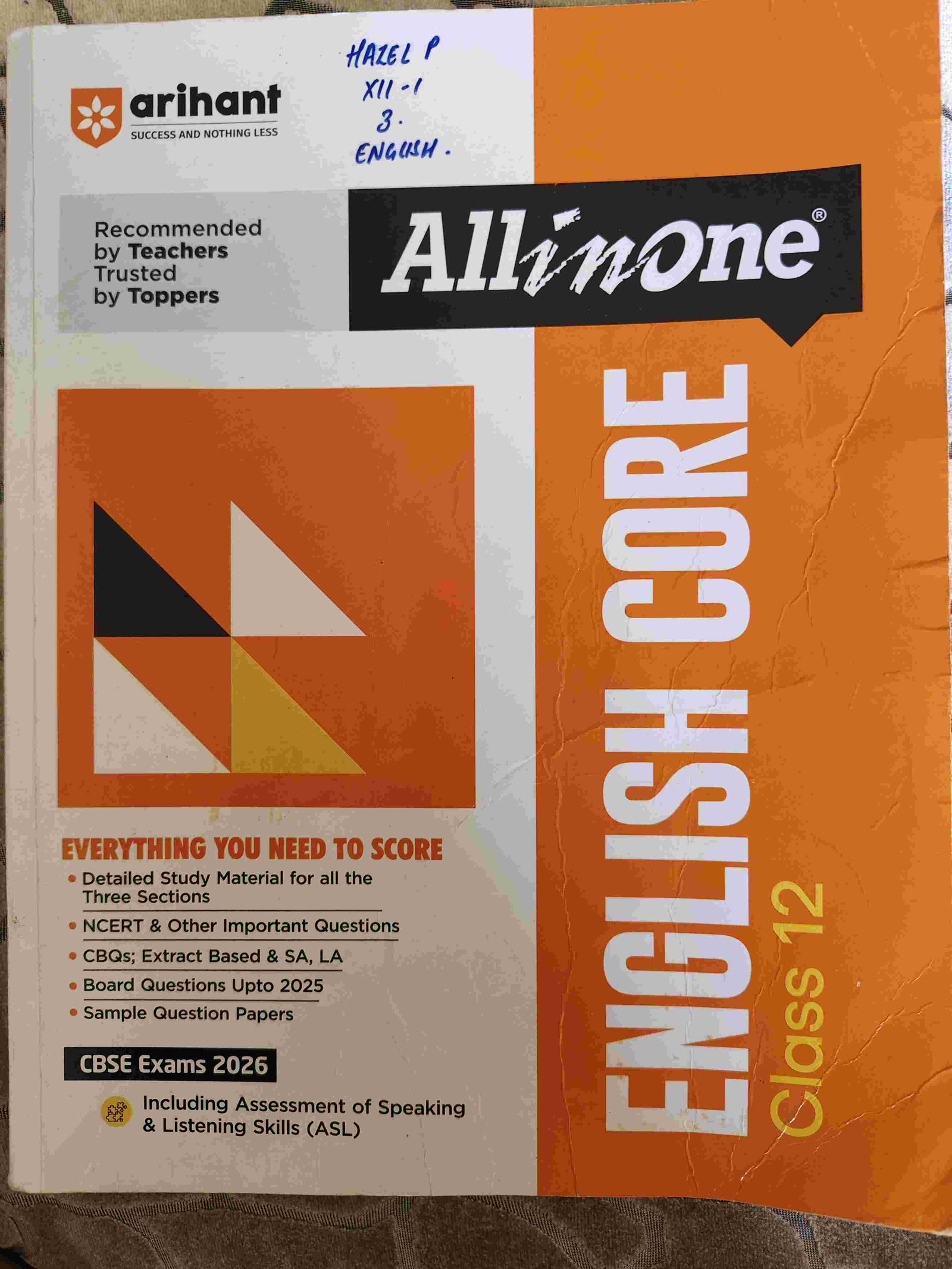 ALL IN ONE ENGLISH CORE CLASS 12 - Second Hand - Bookaao