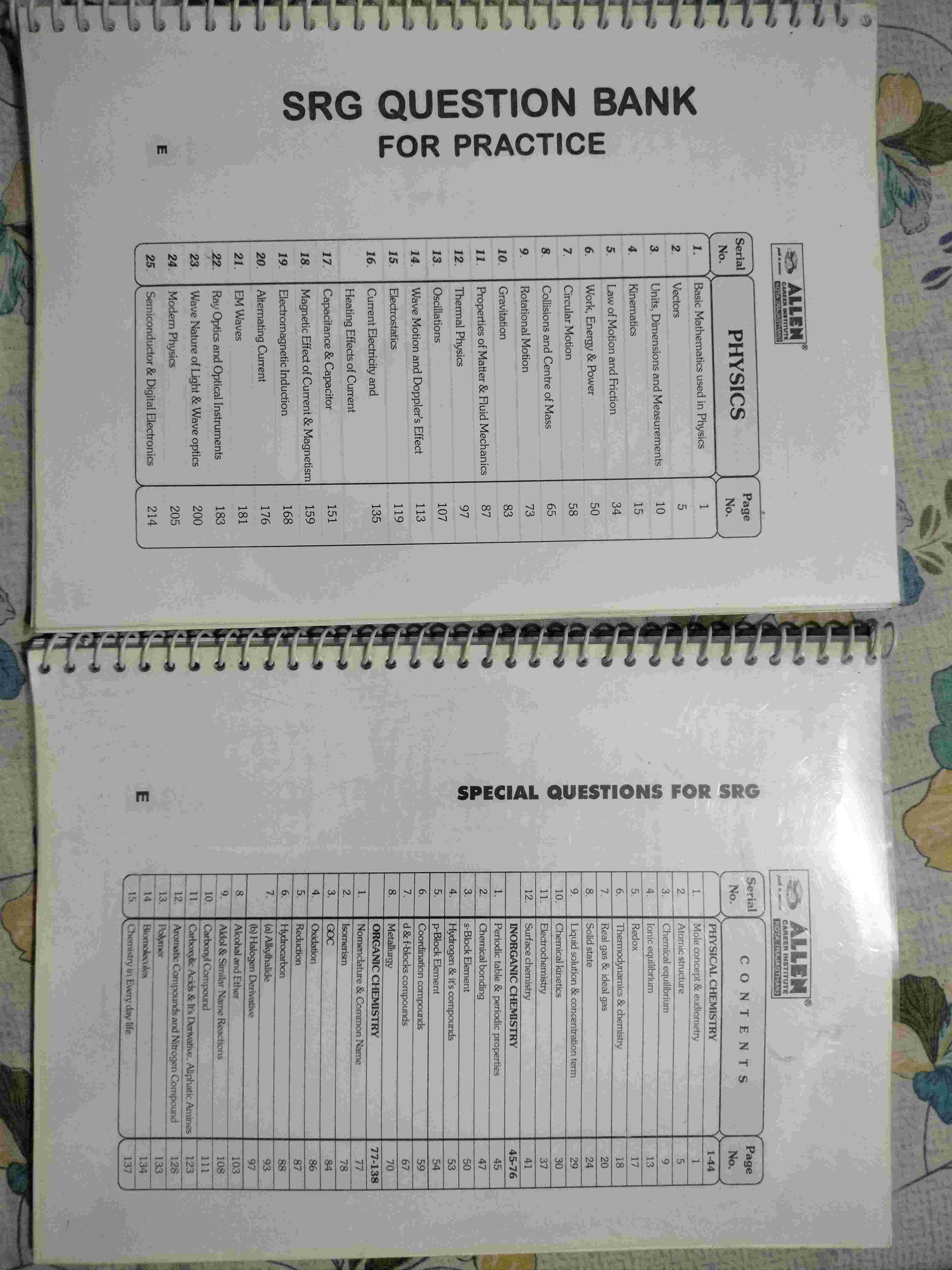 Buy Second Hand Allen SRG MODULE PHYSICS & CHEMISTRY in ENAYETPUR, MANIKCHAK, MALDA - Bookaao
