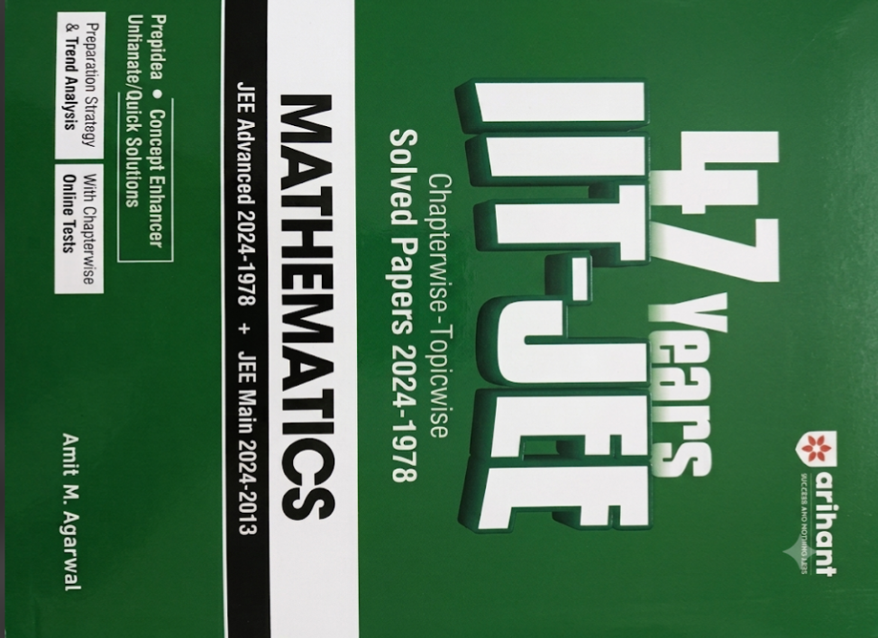 Arihant 47 years IIT-JEE solved PYQs (Mathematics) - New Book - Bookaao