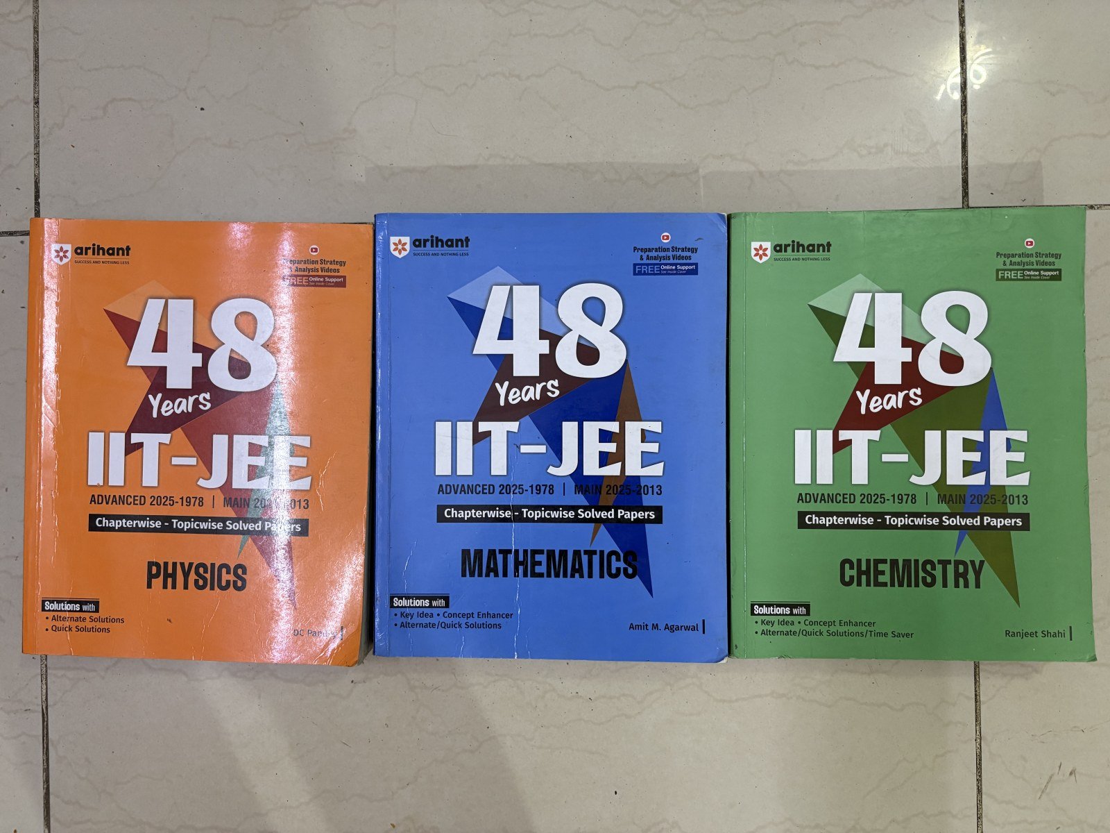 Arihant 48 Years JEE (Mains+Adv) Phy,Chem,Math PYQ - Second Hand - Bookaao