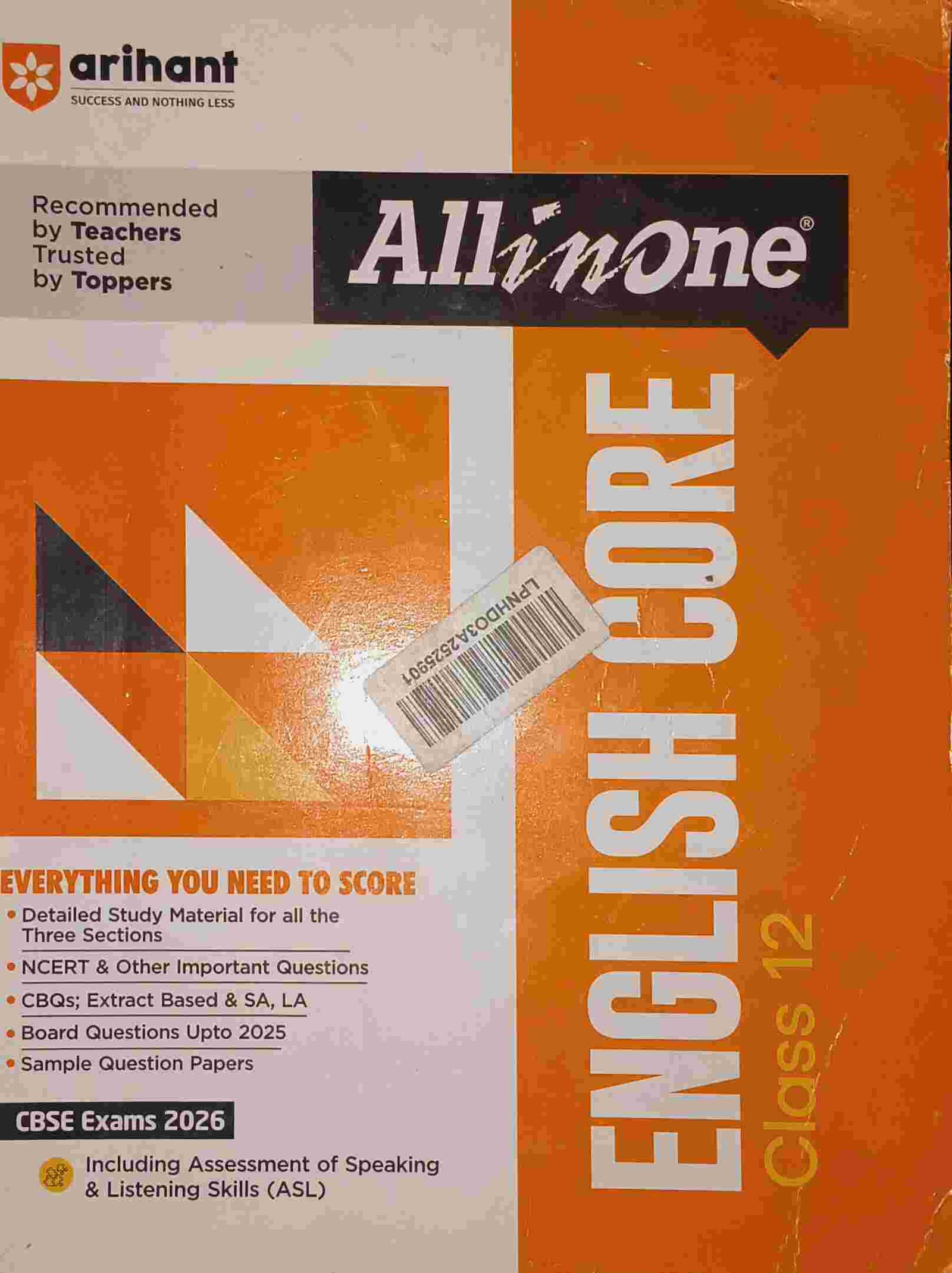 Buy New Arihant All in One English Class 12 in Lalganj Market - Bookaao