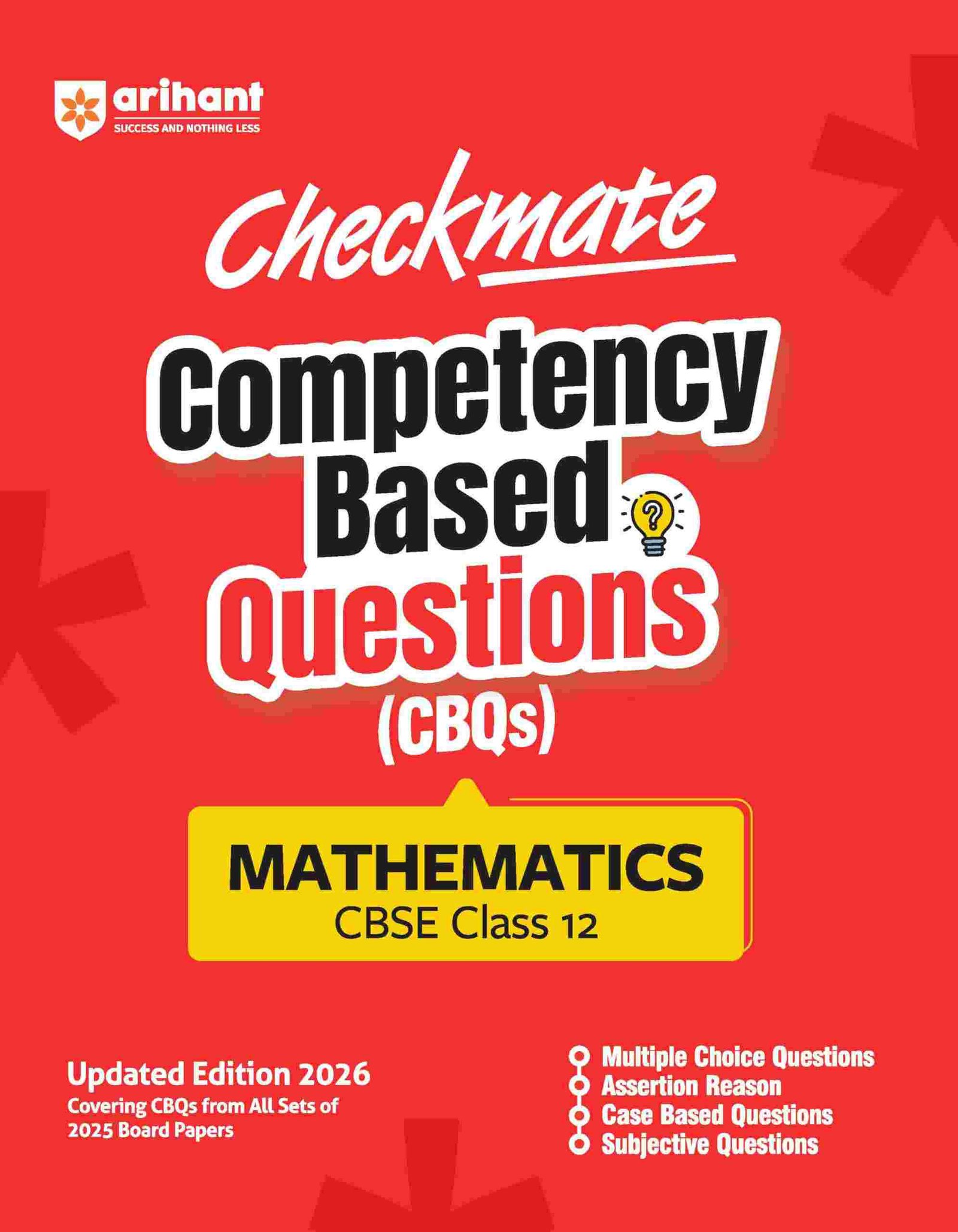 ARIHANT CHEKMATE (MATHS) MATHEMATICS CLASS 12 CBSE - Second Hand - Bookaao