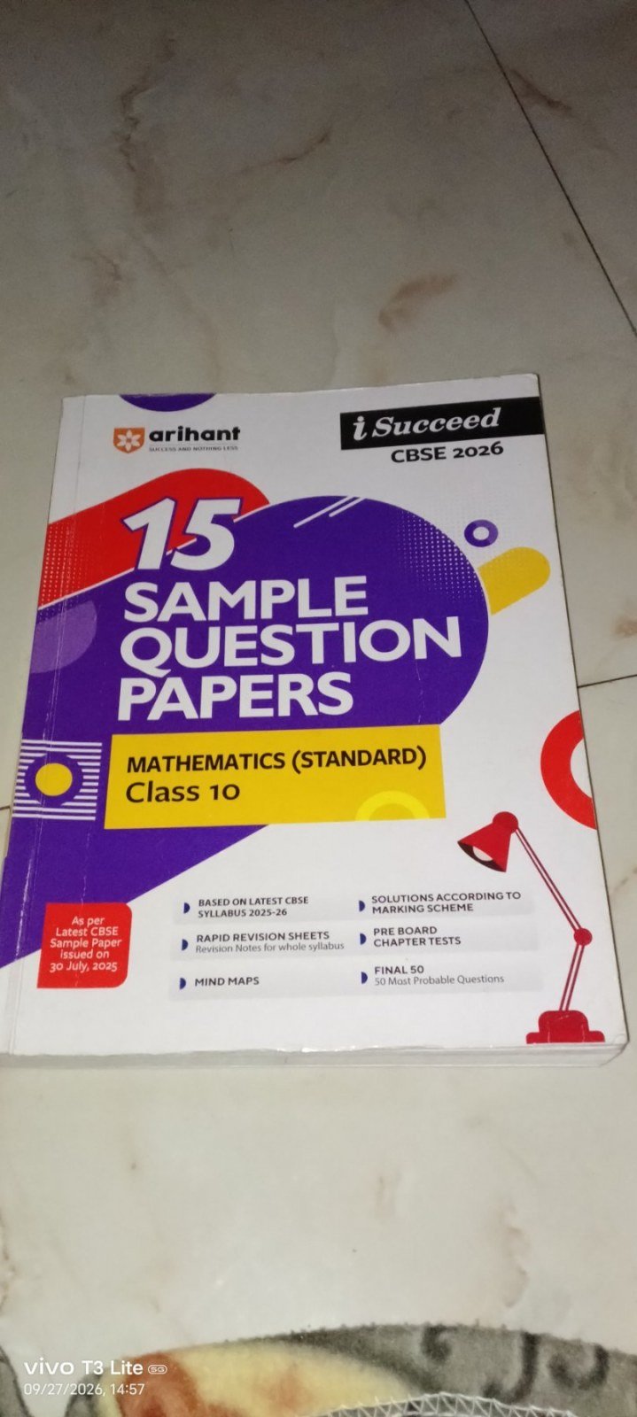 Arihant Class 10th sample question book. Maths(St) - Second Hand - Bookaao