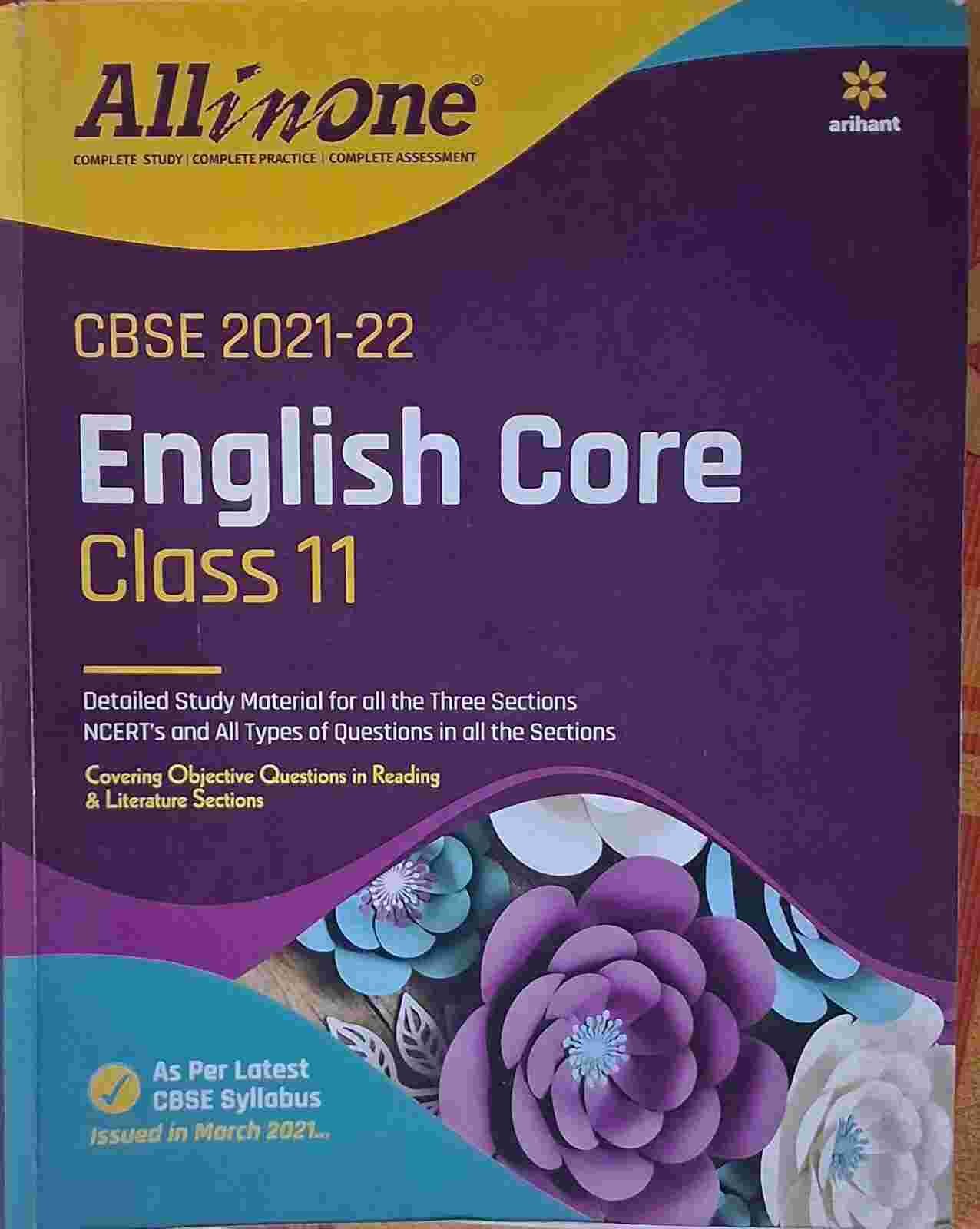 Arihant ENGLISH CORE Clasa 11 2021-22 - 2nd Hand Book - Bookaao