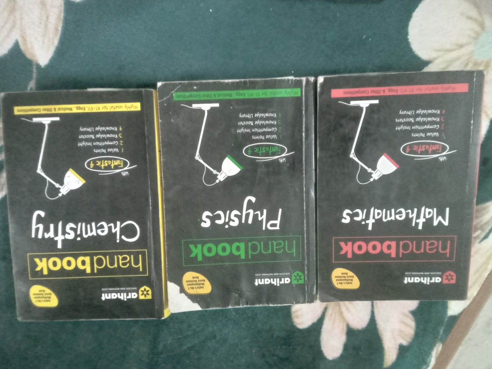 Arihant handbook [maths,physics,chemistry] 11&12th - New Book - Bookaao