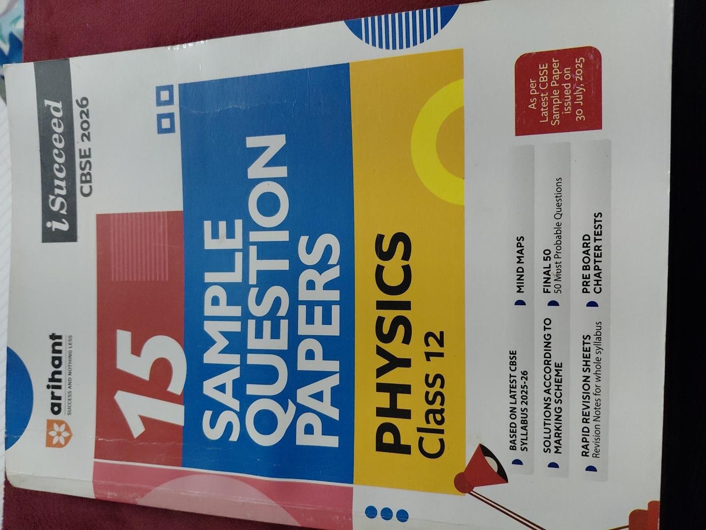 Arihant iSucceed CBSE 2026 Class 12 Physics Sample - Second Hand - Bookaao