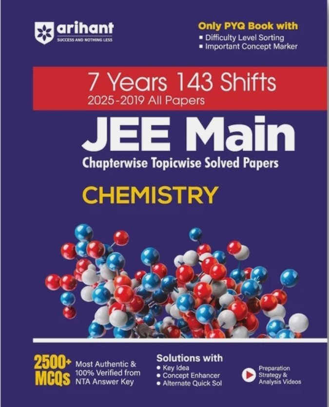 ARIHANT JEE 7 YEARS CHAPTER WISE PYQ - Second Hand - Bookaao