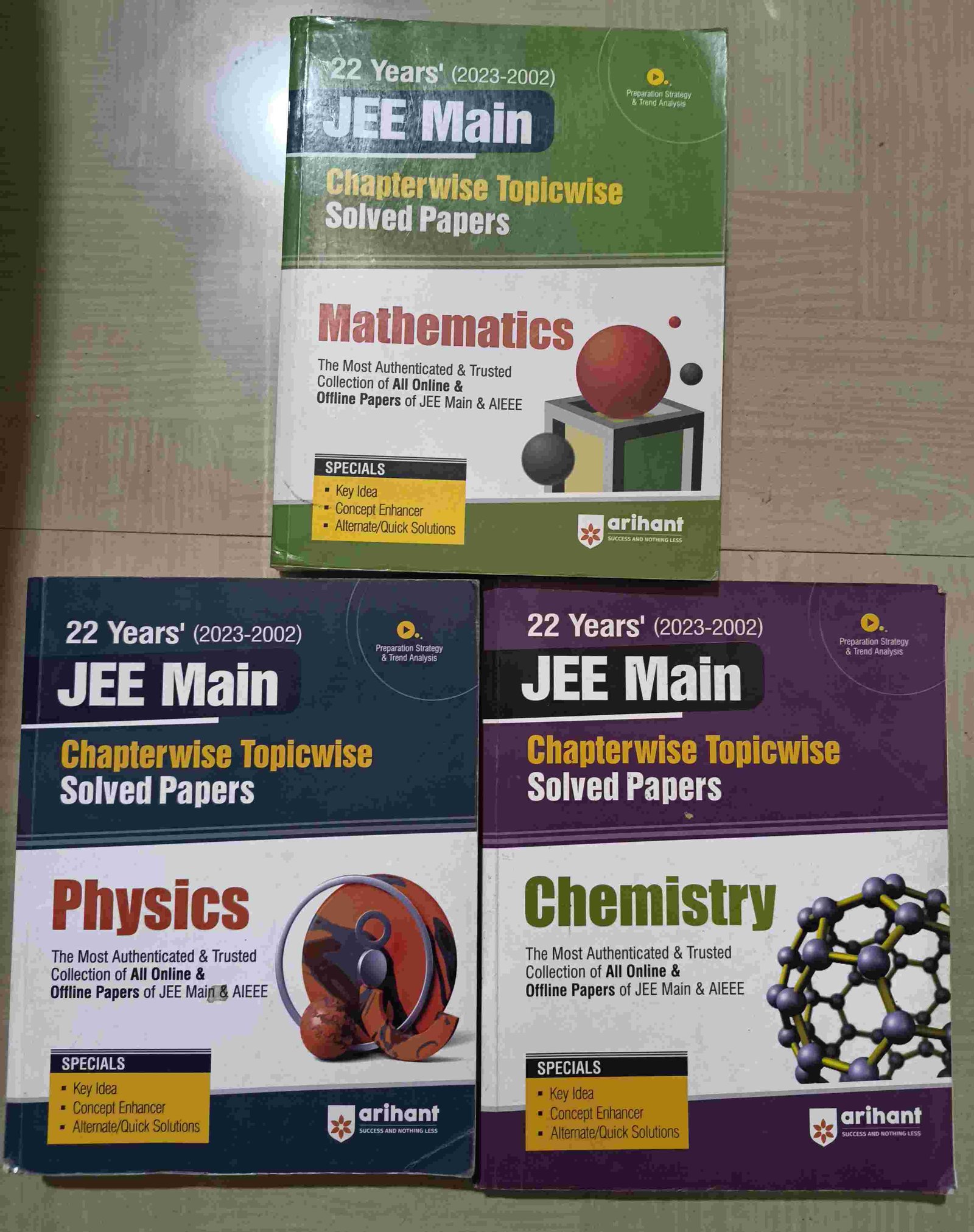 Arihant JEE Main 22 Years PYQ Books Set (PCM) - Second Hand - Bookaao