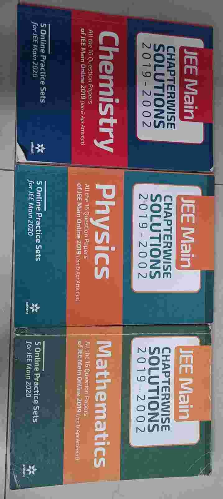 Arihant JEE Main Chapterwise Solutions PCM Combo - Second Hand - Bookaao