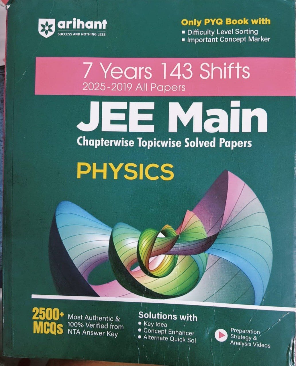 Buy Second Hand Arihant JEE Main Physics Chapterwise (2025-2019) in South Delhi - Bookaao