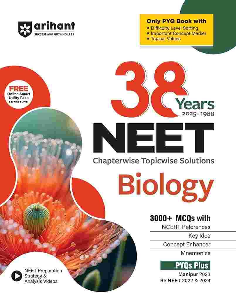 ARIHANT NEET 38 YEARS PYQ BIOLOGY - 2nd Hand Book - Bookaao