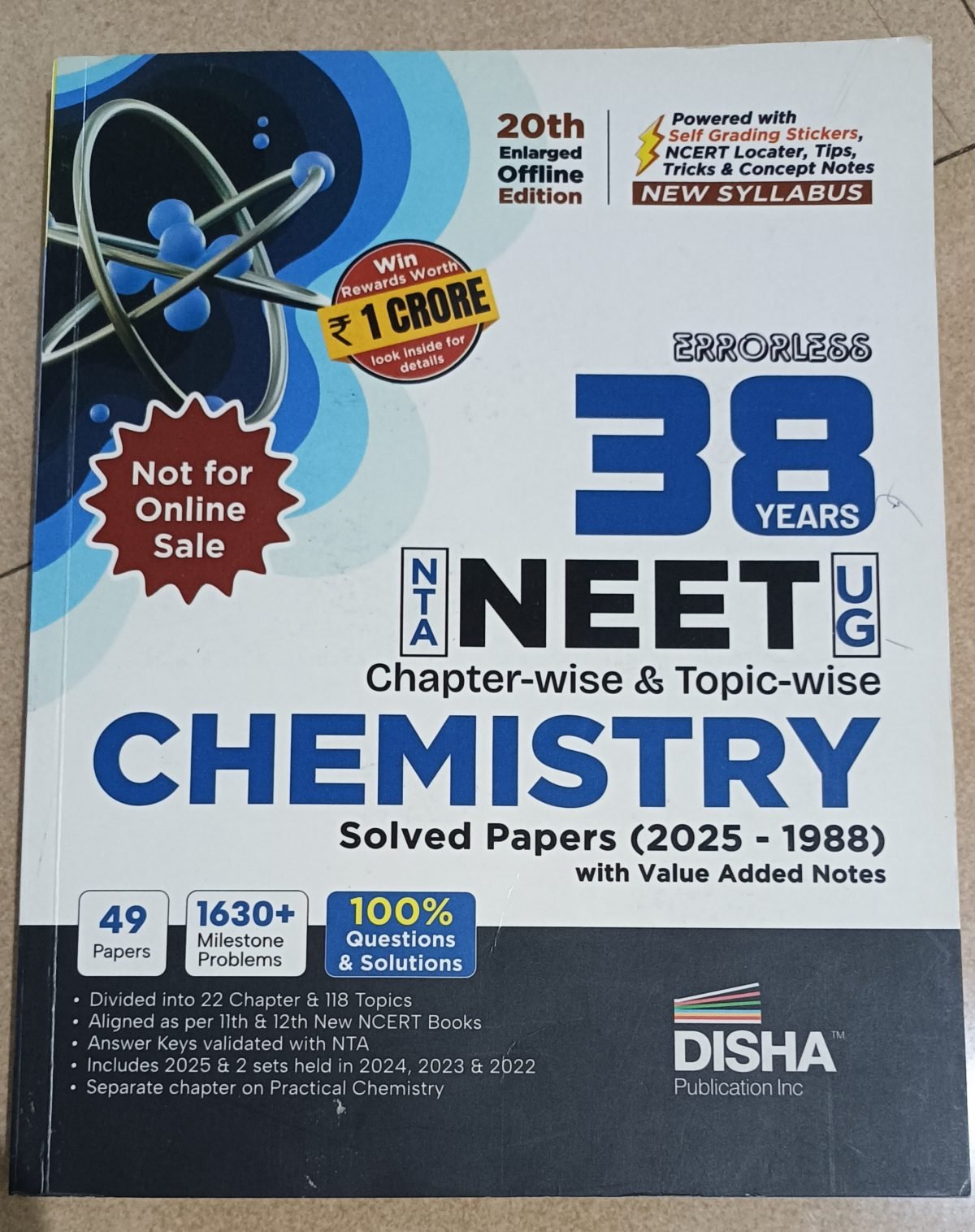 38 years NEET UG (Chemistry) , Disha publication — Special Offer — Bookaao