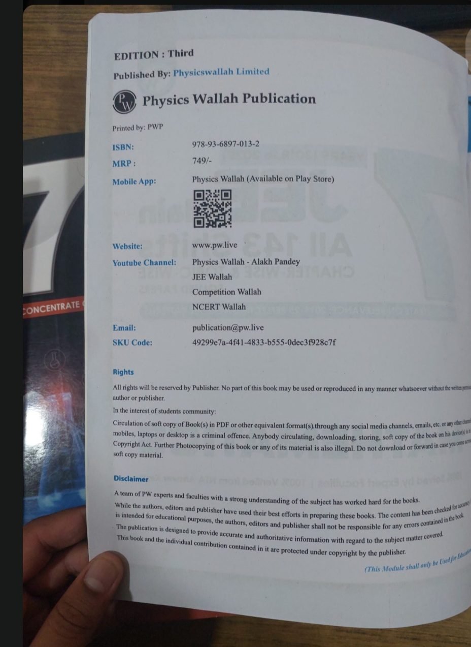 PW JEE mains and Adv PYQs 7 years — Special Offer — Bookaao