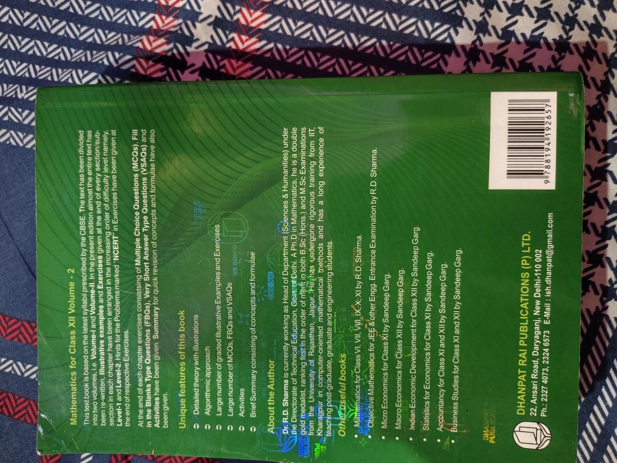 R.D.Sharma class 12 both volume1&amp;2 — Special Offer — Bookaao