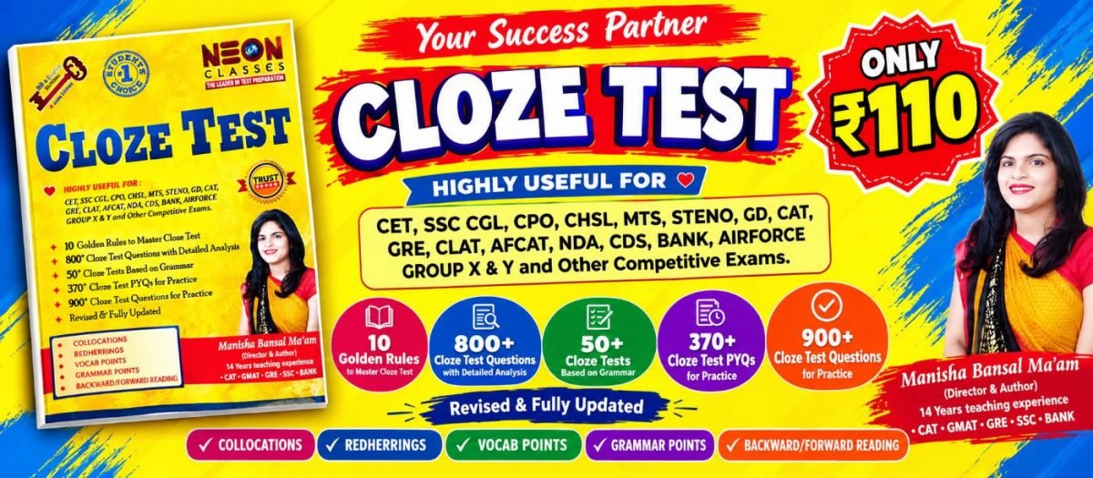 CLOZE TEST ( NEON classes) — Special Offer — Bookaao